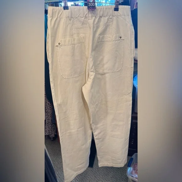 NWT Free People We the Free Hayden Pull On Pants barnacle island ivory - medium